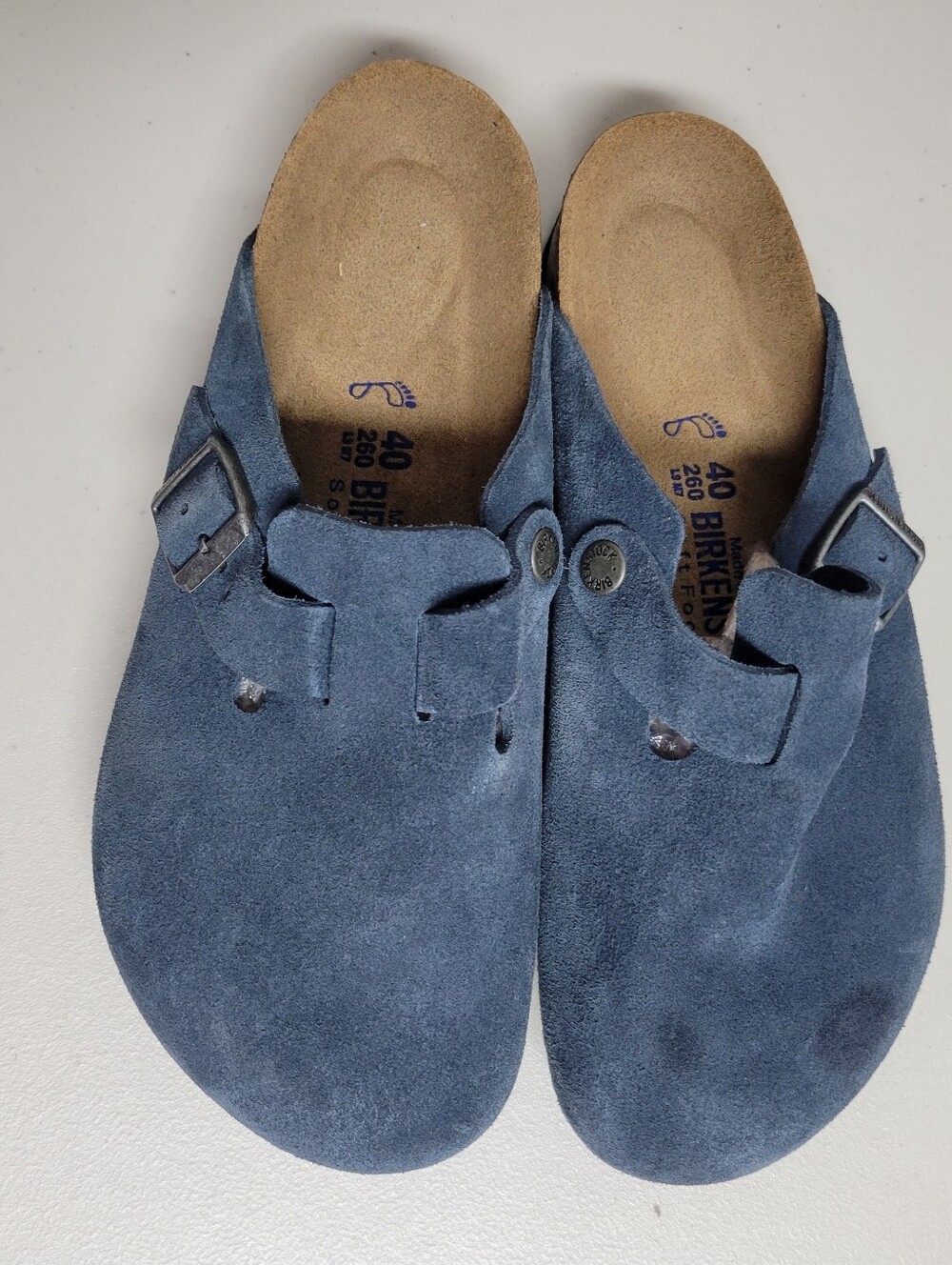 Birkenstock Boston Suede Soft Footbed Clogs Size 40-L9-M7. - Picture 3 of 11